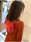 イメチェンピンクグラデーション×裾カラー