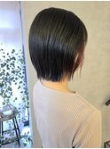 ボブ×イヤリングピンクカラー