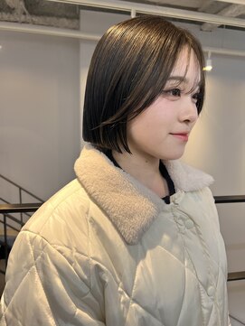 ヌープヘアーアイス(NUUP.hair ici) オリーブグレーココアベージュ小顔クラゲヘアー/黒髪/髪質改善