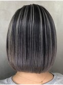 バレイヤージュショートボブ
