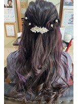 パピヨンロゼ(Papillon Rose) ハーフアップ