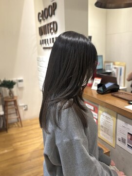 シアーグレー/水素カラー/レイヤーカット