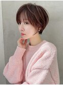 大人ガーリー/ダークアッシュ/似合わせカット/レイヤーショート