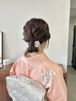 ヘアー アイス 御器所本店(HAIR ICI)&nbsp;卒業式袴着付けヘアセット◎大人華やかボブヘアセットシニヨン