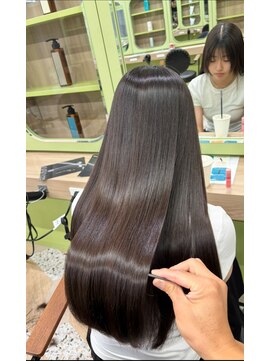 イオエ 西梅田(ioe) ブリーチなしカラー/髪質改善/ミルクティーベージュ/小顔ヘア