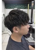 春のショートマッシュパーマ