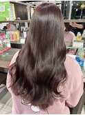 ピンクブラウンロングレイヤー