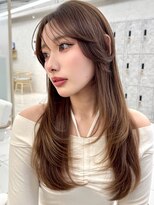 アッシュ 新杉田店(Ash)&nbsp;新杉田レイヤーカット韓国ダブルカラー顔周り前髪カットボブ
