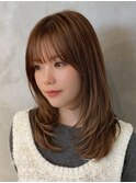 逗子葉山レイヤーカット顔周りレイヤーシースルーバング学割m87