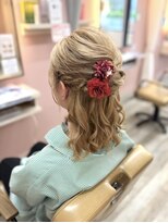 スリーバイエイム(03 eim) お団子ハーフアップ
