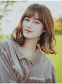 ナチュラル愛されミディ30代/40代/50代ウルフ/レイヤー