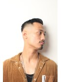サイドパートショートセミウェットワイルドツーブロックテクノ15