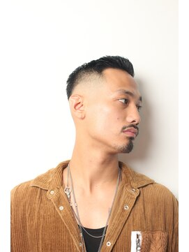 メリケンバーバーショップ フクオカ(MERICAN BARBERSHOP FUK) サイドパートショートセミウェットワイルドツーブロックテクノ15