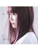＊ピンクパープル×ストレートヘア＊