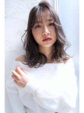 アンジェリカ 近鉄奈良店(ANGELICA) ANGELICA シースルーバング グレージュ レイヤースタイル