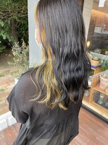 ヘア プロデュース キュオン(hair produce CUEON.)&nbsp;インナーカラー×ビビットイエロー