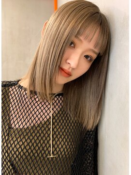 ブラン 天王寺(Blanc) 【Blanc】ミントベージュ_Aラインボブ6523