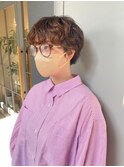 ショートヘア_マロンベージュ Aラインボブ かきあげ