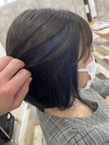 ヘアーメイクスタジオ ライフセカンド(HAIR MAKE STUDIO LIFE 2ND) 【ディープブルー　インナーカラー】