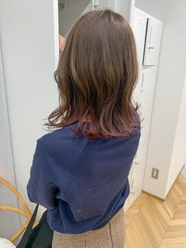 シーラス(cirrus) 【mori担当】ショコラブラウン×裾カラーチェリーピンク20代