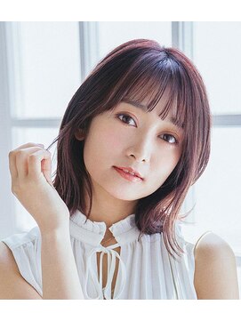 ビアンコカーロ 用賀店(Bianco caro) ふんわり外はねセミディボブ/アースカラー/20代30代