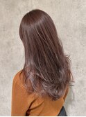 ブリーチなしラベンダーグレージュロングレイヤー