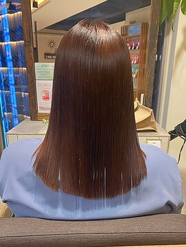 ヘアリゾート粋 ティガ 池袋店(tiga) 艶髪カラー/ローズブラウン/ストレート