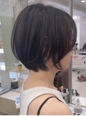 ショートカット×ひし形ショートボブ×前髪あり30代40代50代