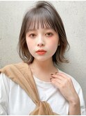 ＊ボブウルフイメチェンハッシュカットレッドブラウンフルバング