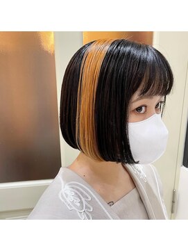 アオ 岡野 横浜(a-o) 【安藤貴志】カチューシャカラーxミニボブスタイル＊