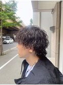 ホワイトメッシュ/ツイスト/ツイスパ/パーマ/メンズ/眉毛