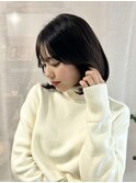 韓国/ボブ髪質改善縮毛矯正白髪ぼかしレイヤーショート