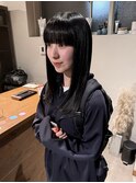 落ちる黒染めオフブラックとワイドバング