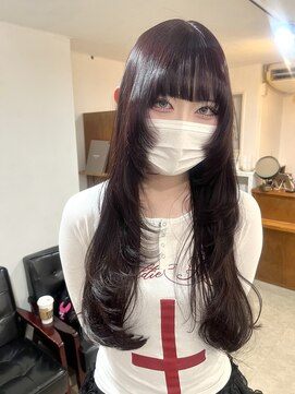 スリット(slit) ボルドーカラーロングレイヤー / しゅう