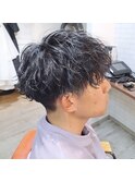 縦落ちツイストスパイラル　ツイスト　スパイラル　無造作パーマ