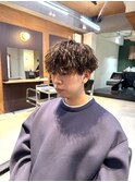 波巻きパーマ/メンズ/メンズパーマ/ラウンドマッシュ/津田沼