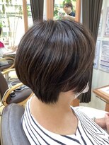 ヒラトヤ 肴町店 大人ショート+髪質改善縮毛矯正地毛ハイライト