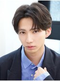 自然なショートセンターパート
