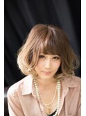 ふんわりボブ×グラデーション!