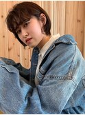 【oasis】ショートボブ カーリーバング 透明感ベージュ