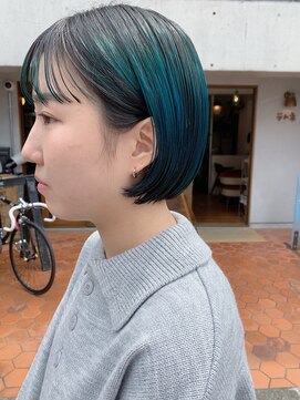 ラムネ blue green とmini bob。