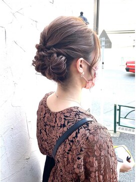 ヘアアンドメイク エジェリ(hair&make egerie) ベビーピンクハイライト・パーティーアレンジ