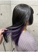 ミディアム×インナーカラー ムラサキ
