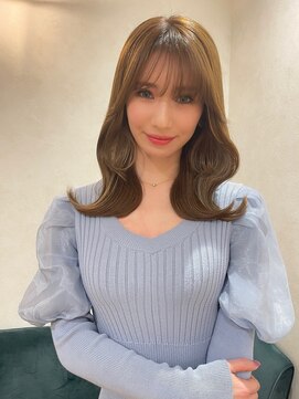 ロンド マーレ 天神大名店(Lond mare) NEW STYLE セミロングで韓国くびれ巻きスタイル　可愛い外ハネ