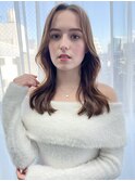 くびれ巻き_チェリーブラウンフェミニンロング_9410