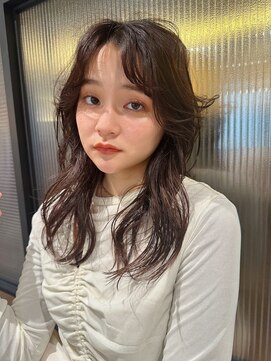 ノラギンザユー(NORA GINZA/U) ウルフパーマレイヤーパーマミディアムパーマニュアンスパーマ