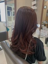 ヘアリゾートハピネス 陽光町 ピンクカラー