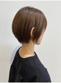 小顔ショート/グレージュ/20代/30代40代