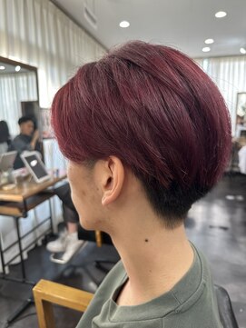 トゥーミー(to mee) 【メンズ】ブリーチ1回!透明感抜群のカシスピンク♪【小松】