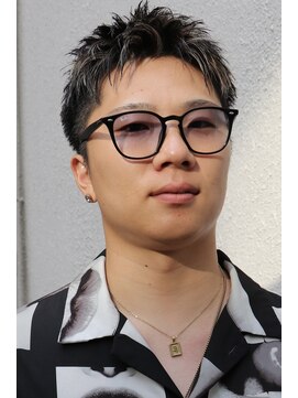 ヘアカロン 熊本本店(Hair CALON) メンズブリーチメッシュハイライトカラーメンズショートカラー